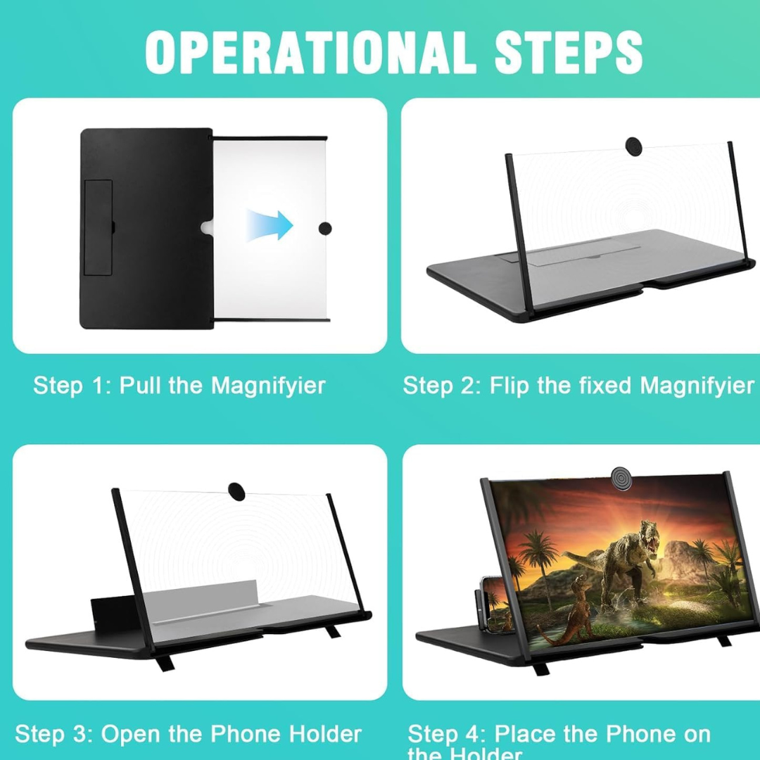 Amplificador de pantalla,con vídeos en HD.